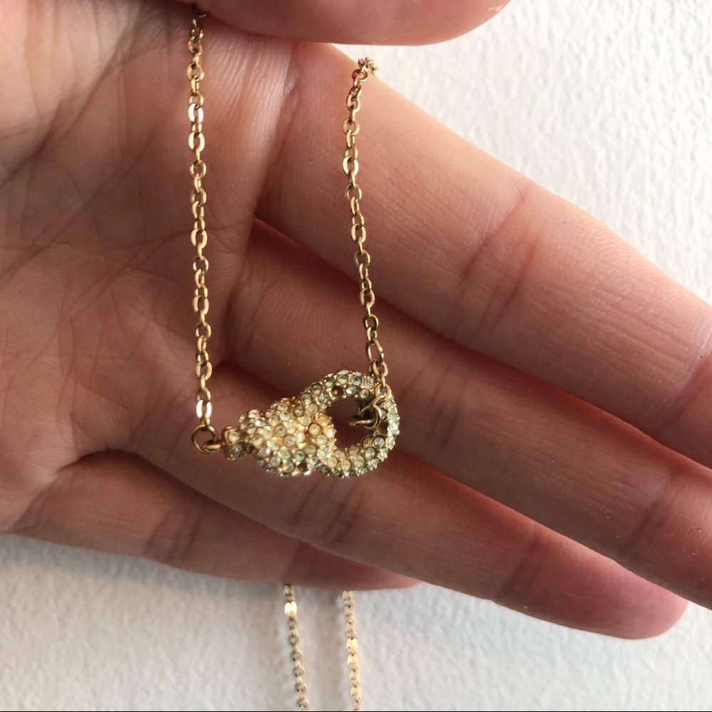 Swarovski Gold Knot necklace